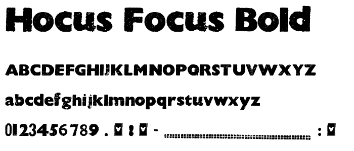 HOCUS FOCUS Bold font